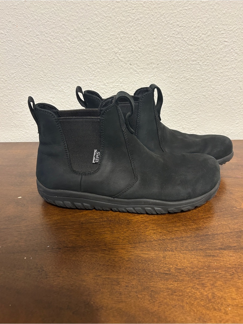 Lems Men's/Women’s Black Waterproof Barefoot Chelsea Boot
